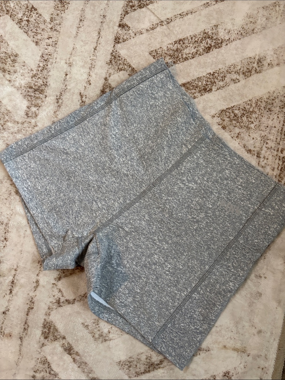 VS Pink Active High-Rise Women’s Bike Shorts — Heather Gray